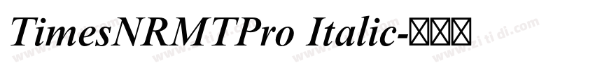 TimesNRMTPro Italic字体转换
